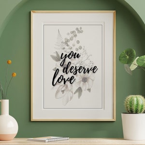 Positive Affirmation Art Print: Elegant Home Decor (Digital Download)