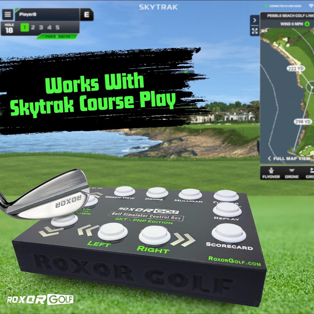 Roxor Plug Play Skytrak Course Play Golf Simulator Control Box Etsy