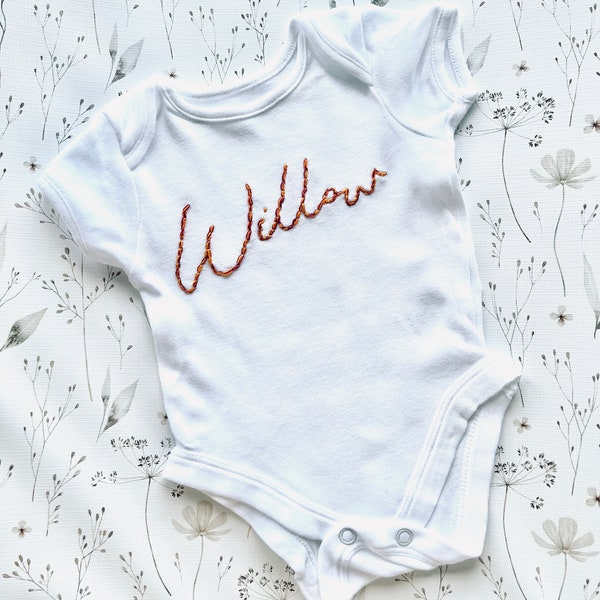 Handmade Personalised Baby Vest | Embroidered Baby Vest | Baby Gift | Personalised Baby Vest