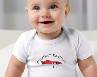 Red Sunday Racing Club baby onesie infant bodysuit toddler shirt, New dad, Formula one, baby kids clothes, baby shower, racing fan, F1