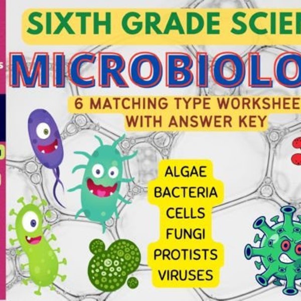 6th Grade Microbiology Science Worksheets | Printable