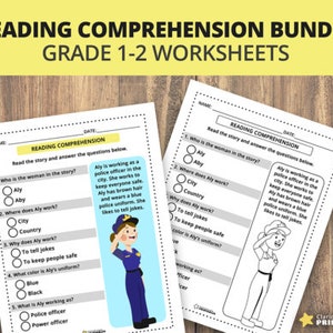 Grade 1-2 Reading Comprehension Worksheets | Printable