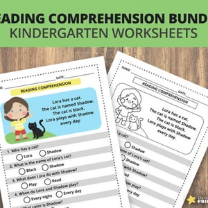 Kindergarten Reading Comprehension Worksheets | Printable