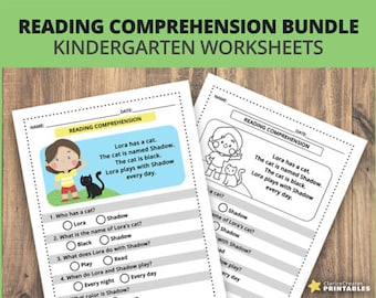 Kindergarten Lese Arbeitsblätter | Verstehenslernen | Druckbar