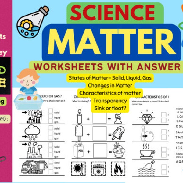 Science Matter Worksheets Third Grade | Printable