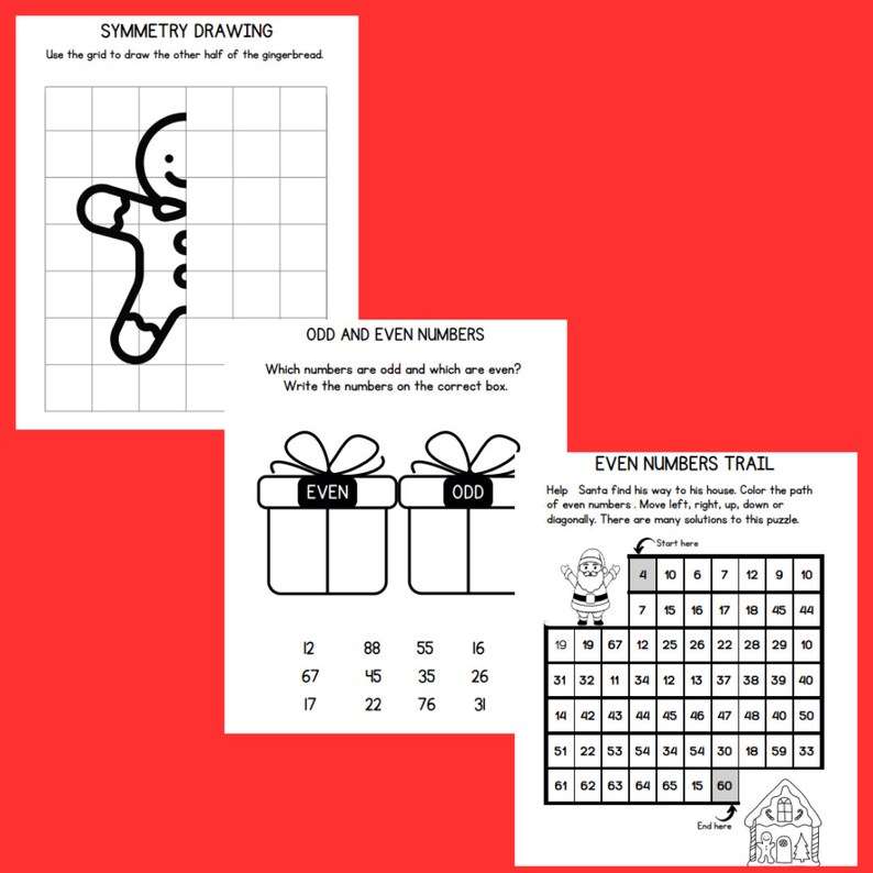 Christmas Worksheets | Printable - Etsy