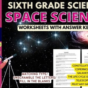 6th Grade Space Science Worksheets | Printable