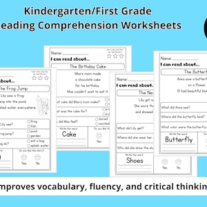 Leseverstehen Arbeitsblätter für Kinder - 25 druckbare Seiten | PDF Herunterladen | Homeschool & Klassenzimmer Ressourcen