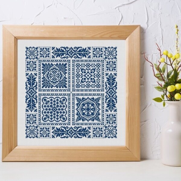 Vintage Style Cross Stitch Sampler: Classic Design for Nostalgic Stitching