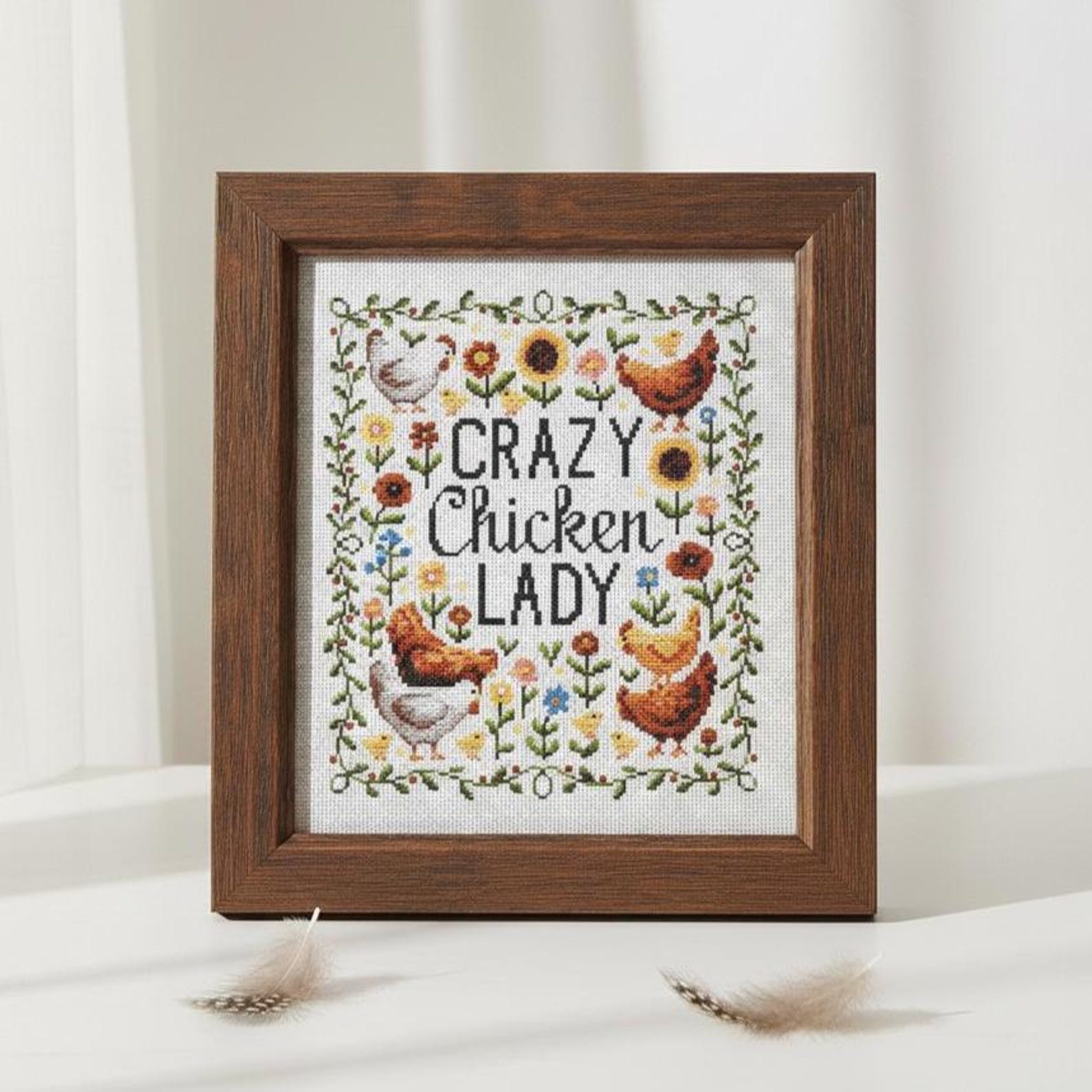 Crazy Chicken Lady from Needle Art Point