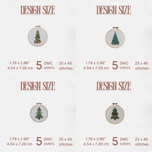 christmas tree cross stitch pattern quick easy design for beginners pattern design sizes part 1