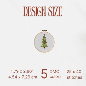 christmas tree with candles cross stitch pattern quick easy design for beginners pattern size