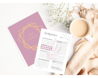 Printable journal I AM ENOUGH pink