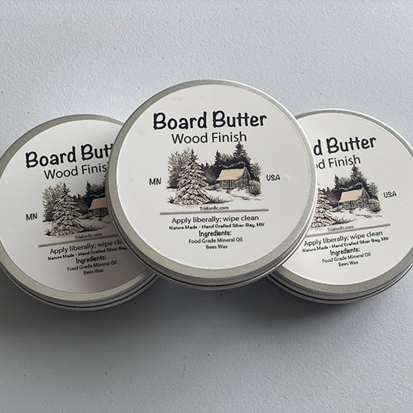 4oz Board Butter Wood Conditioner High Quality Natural Wood Finish Cutting Charcuterie Board Oil Serving Utensils  Conditioners Food Safe