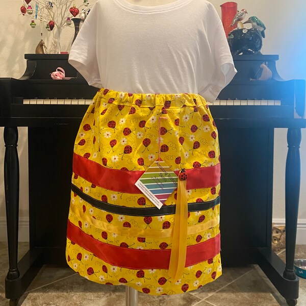 Lady Bug Ribbon Skirt Girls Size Small