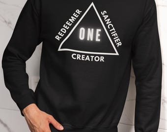 Holy Trinity Sweater | Jumper | Creator | Redeemer | Sanctifier | Men | Women | Youth | Sacraments | Gift | RCIA | Christian
