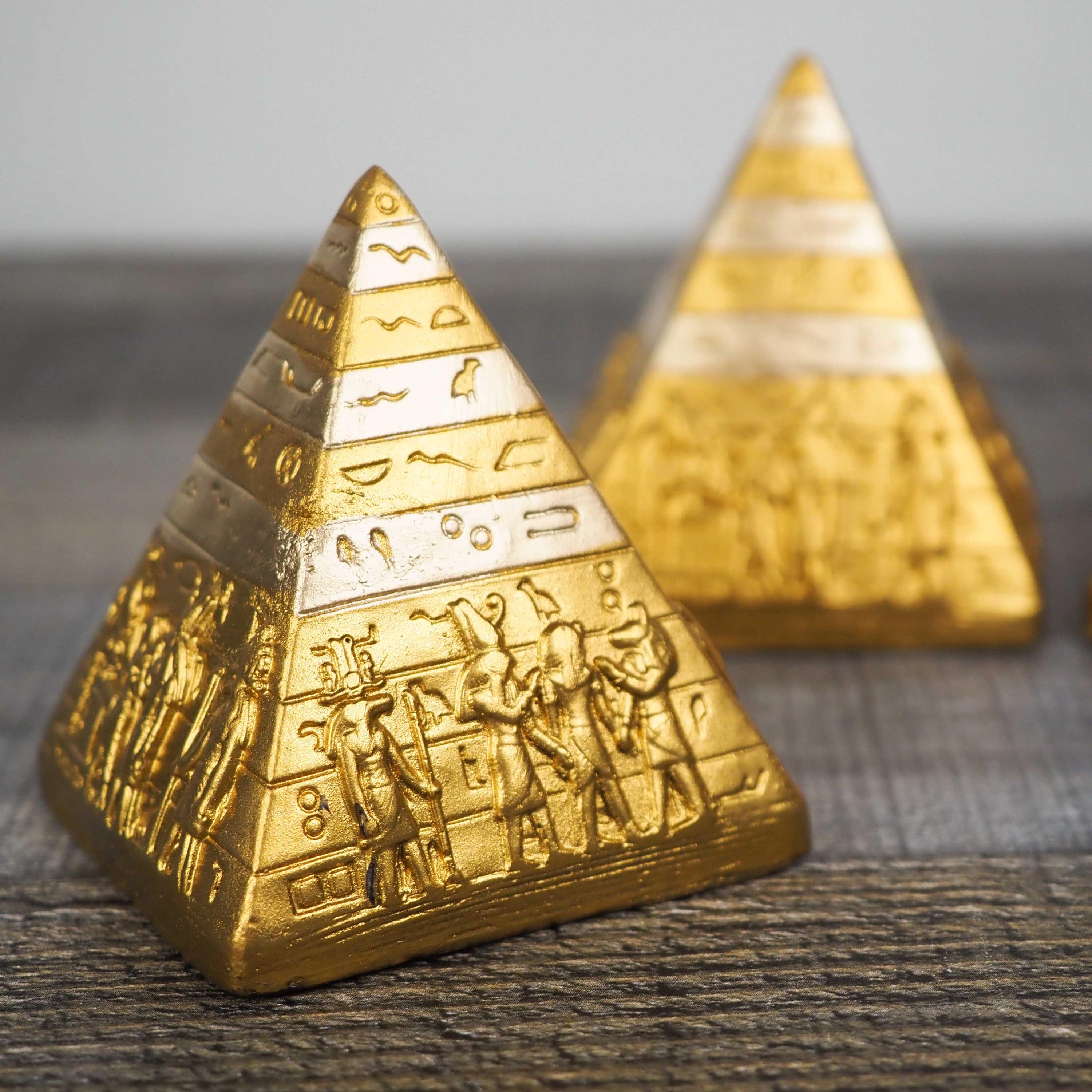 Gold Painted Egyptian Pyramid, Gypsum Replica Handmade in Egypt - Etsy
