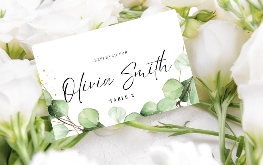 Image 6 for Table Reservation Card Template
