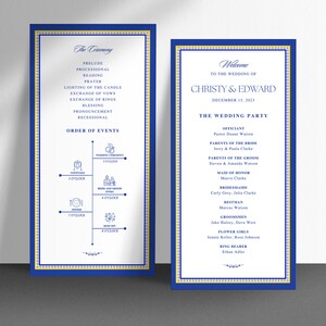 Regal Blue Hochzeit Timeline Zeichen, Canva Hochzeitstag Timeline, bearbeitbare Hochzeit Infografik, Hochzeit Hochzeitstag Binder Timeline Vorlage