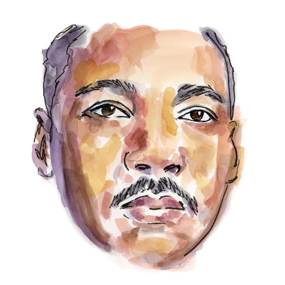 Martin Luther King Jr Watercolor Print | MLK Watercolor Portrait ...