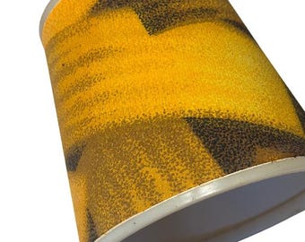 Vintage 1960s Ceiling Light Shade – Retro yellow Lampshade midcentury pendant light