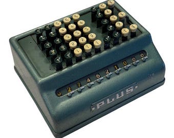 Vintage PLUS Bell Punch Mechanical Calculator – Rare Retro Adding Machine
