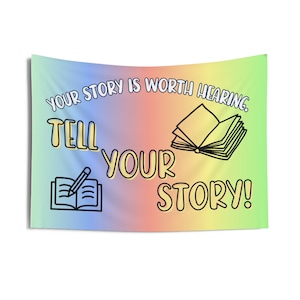 Tell Your Story Classroom Tapestry: Classroom decor, Class community, Wall hanging, Banner, Wall art, Writing