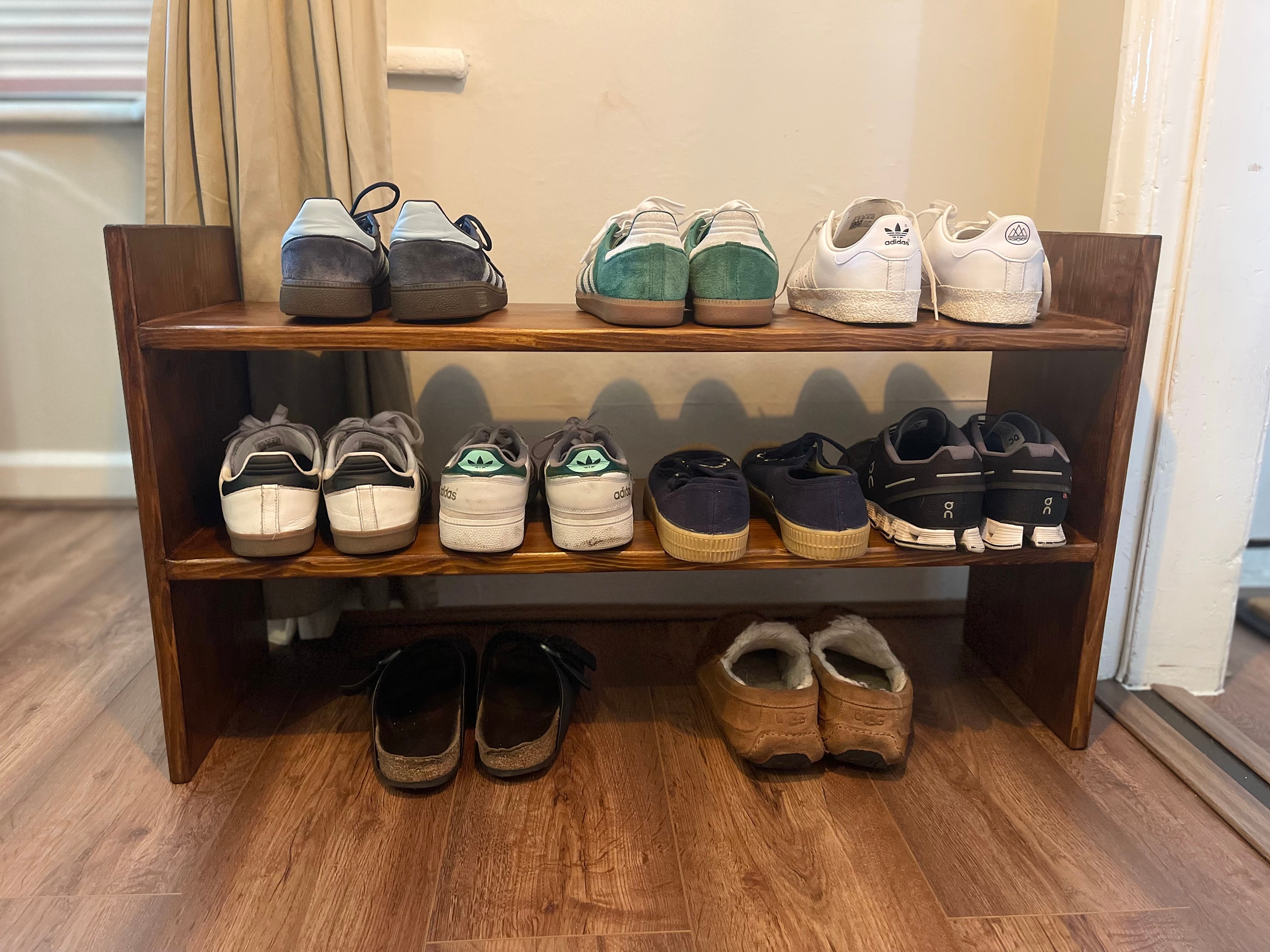 Two Shelf Hand Crafted Shoe Rack - Etsy UK