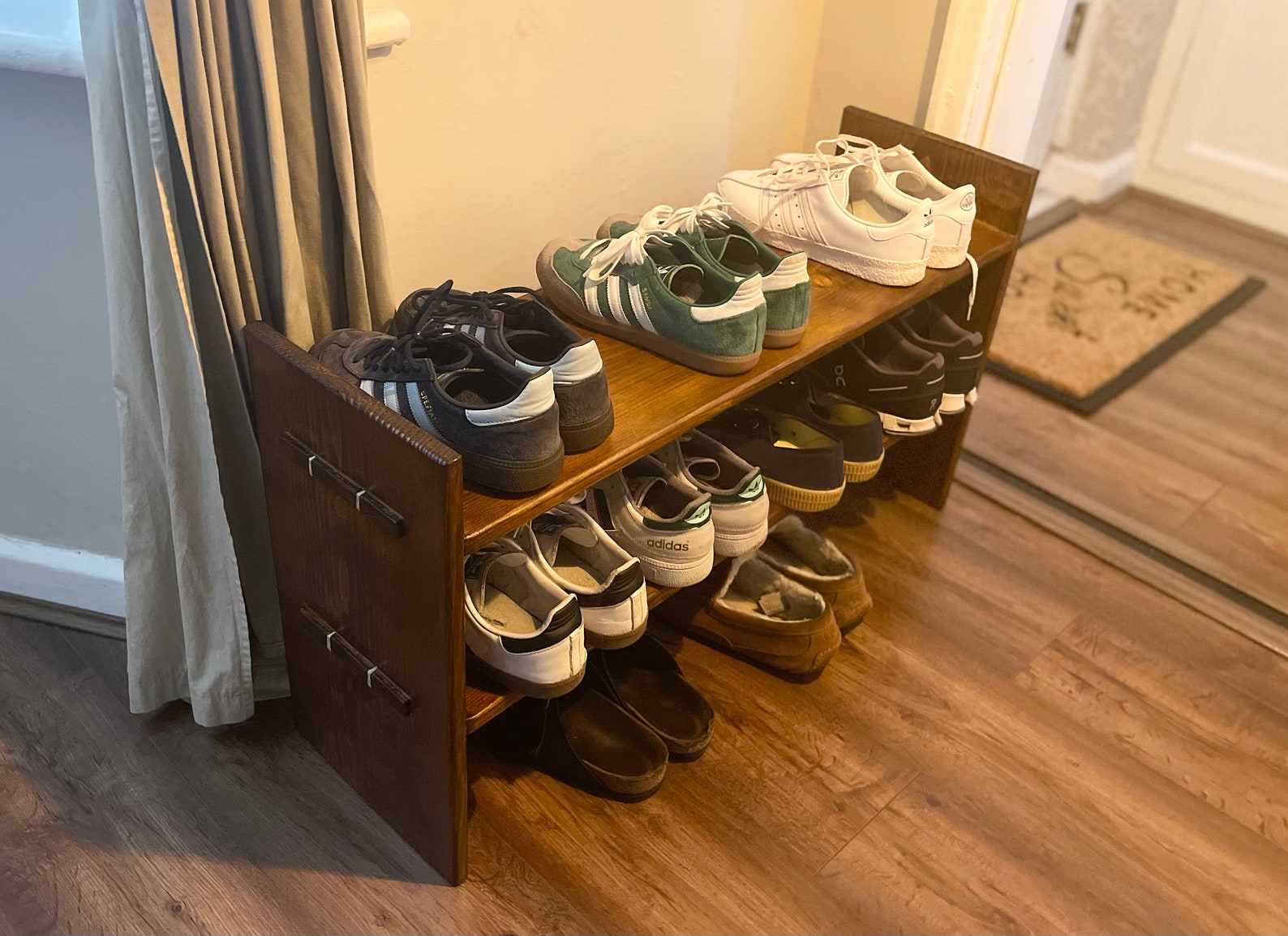 Two Shelf Hand Crafted Shoe Rack - Etsy UK