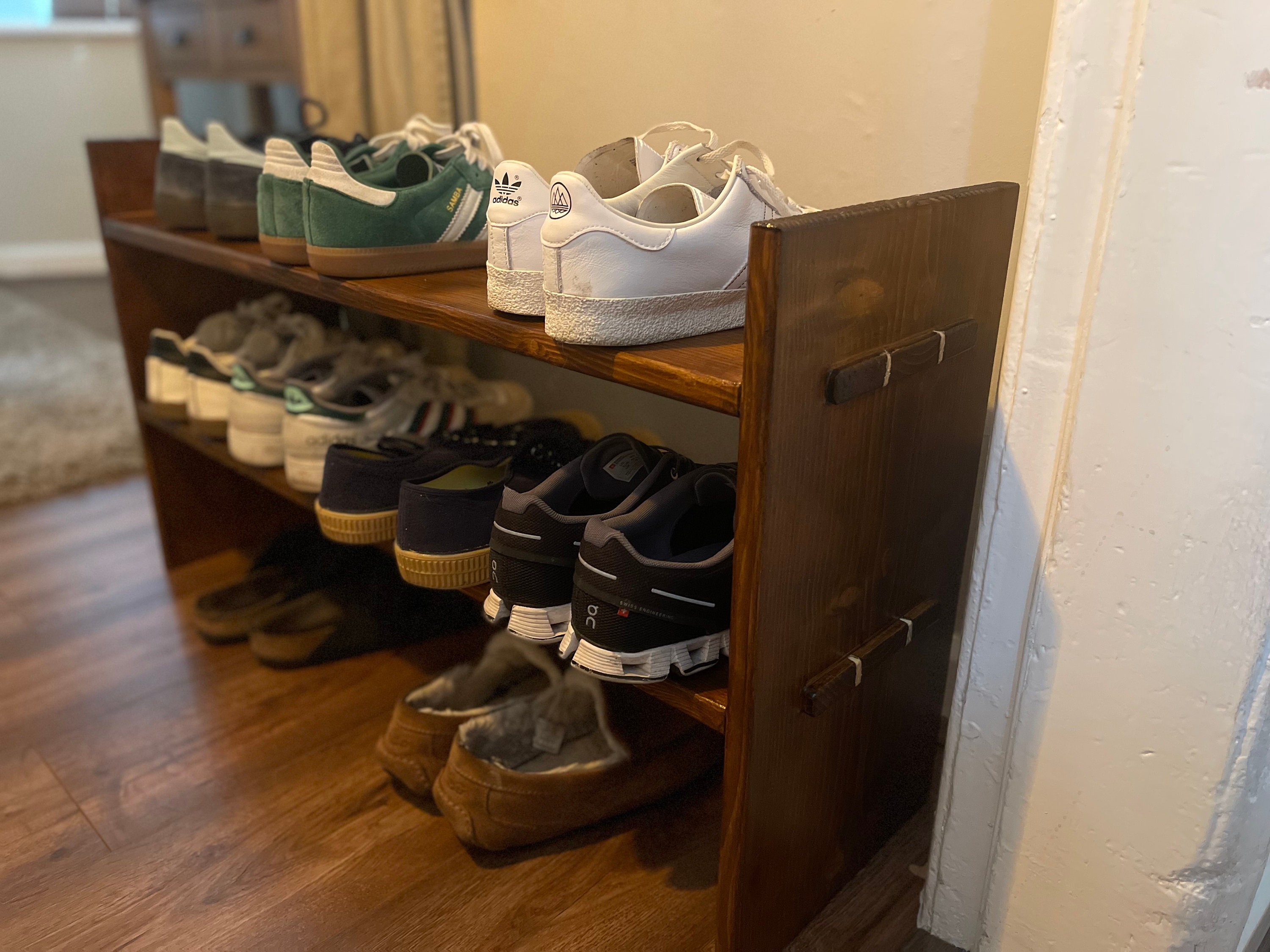 Two Shelf Hand Crafted Shoe Rack - Etsy UK