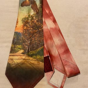 Vintage 1940’s/1950’s Towncraft DeLuxe Color Photo necktie