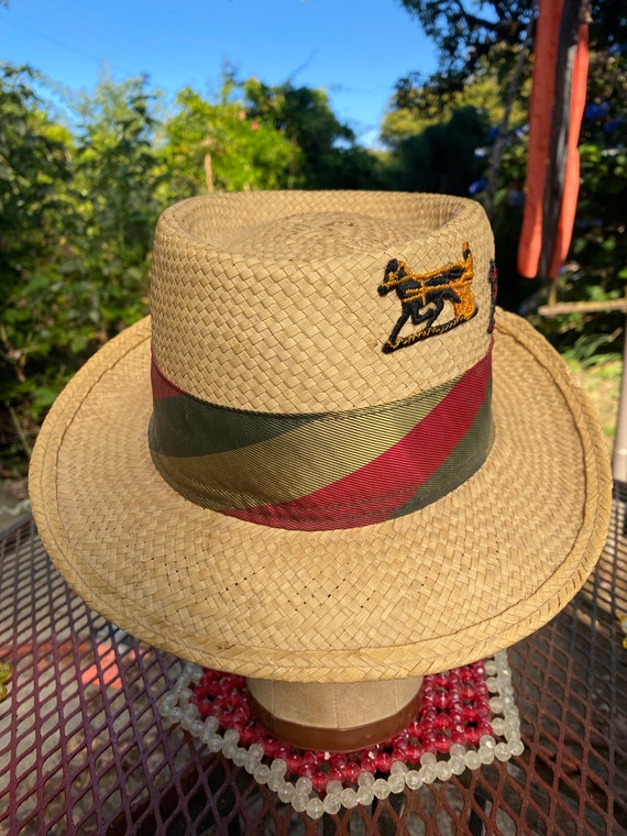 Vintage 1950s 1960s Men’s Straw Hat - image 1