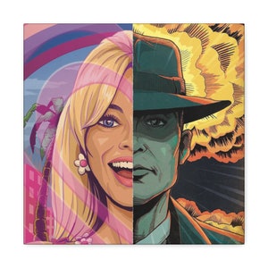 Collectible Barbie x Oppenheimer Poster 2023 - Limited Edition Canvas Movie Art, cool vintage vibe