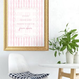 James 1:17 Bible Verse Wall Art | Nursery Decor | Christian Wall Decor