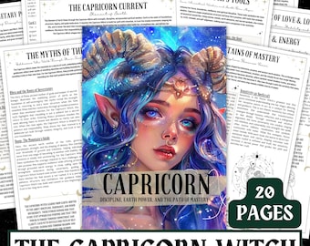 Capricorn Witch Grimoire • Earth Magic, Shadow Work (Digital Download)