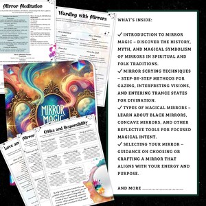Mirror Magic Grimoire Printable Set | Scrying, Protection Spells (Digital Download) image 4