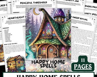 Happy Homes Spell Pack | Witchcraft Grimoire Pages (PDF Download)