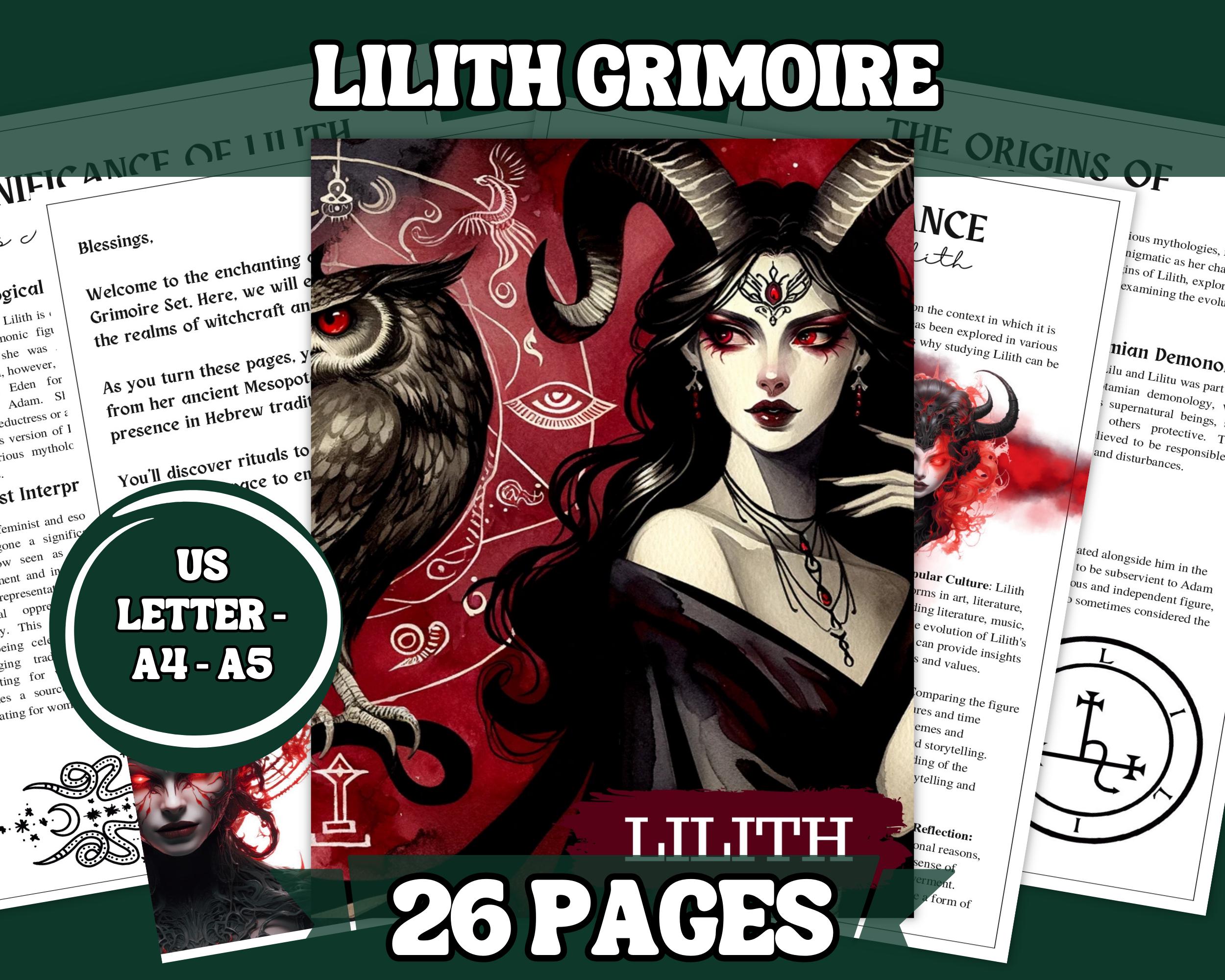 Lilith Grimoire: 26-Page Witchcraft Guide (Printable PDF)