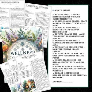 Health & Wellness Spells Printable | Grimoire Pages (PDF) image 4