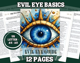 Evil Eye Grimoire Pages | Witchcraft Protection Spellwork (PDF)