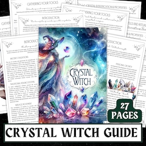 Crystal Witch Guide | Spells, Rituals Grimoire (Printable PDF)