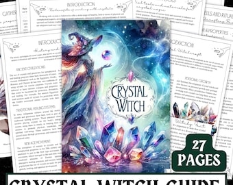 Crystal Witch Guide | Spells, Rituals Grimoire (Printable PDF)