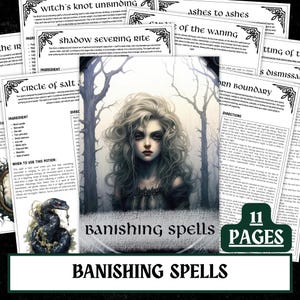 Pagine stampabili di incantesimi di esilio / Grimorio di stregoneria (download digitale) immagine 1