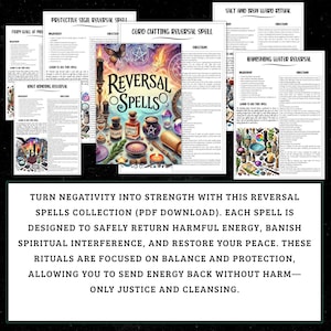 Curse Reversal Spell Pack | Witchcraft Grimoire Pages (Digital Download) image 2