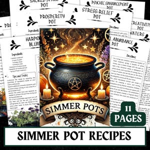 Simmer Pot Recipes | Kitchen Witch Herbal Home Rituals (PDF Digital Download)
