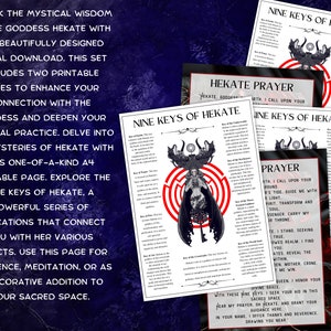 Printable Hekate Keys and Prayer Set , Digital Download , Printable ...