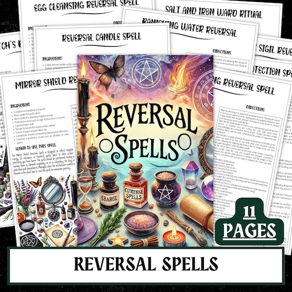 Curse Reversal Spell Pack | Witchcraft Grimoire Pages (Digital Download)