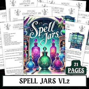 Spell Jar Recipes | Grimoire Pages, Herbal Magic (PDF Digital Download)