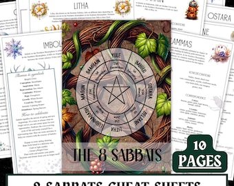 Páginas del Grimorio de los 8 Sabbats / Rituales de la Rueda del Año (Descarga digital en PDF)