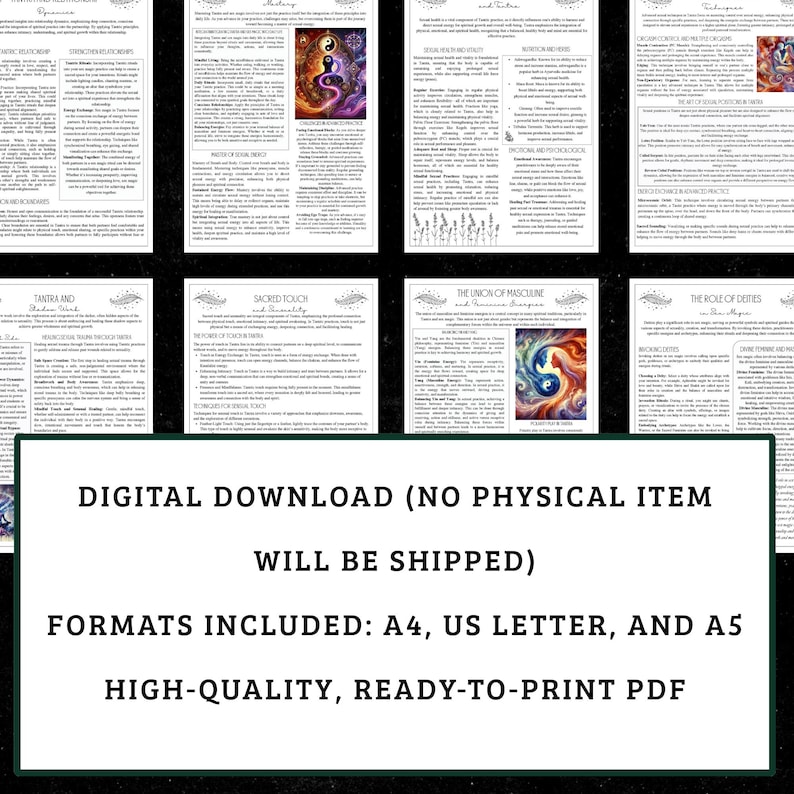Sex Magic & Tantra Grimoire | Sacred Sexuality PDF (A4 A5 US Letter) image 3